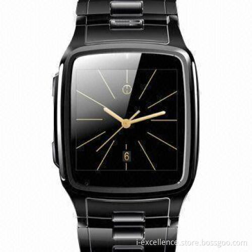 Stainless Steel Black Wristwatch Phone with Excellent MMI, GSM/GPRS, 1.6-inch Touchscreen and Camera